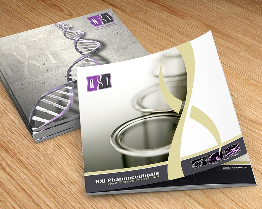 medical illustration of When your lead scientist wins the Nobel Prize in Medicine, suddenly your need to have a distinct and professional brand is immediate. RXi Pharmaceuticals, a discovery-stage biopharmaceutical company pursuing therapeutics based on RNA interference (RNAi) for the treatment of human diseases, called with this request. The clarification and significance of their core values was the first order of business. along with boldness, strength and solidity.