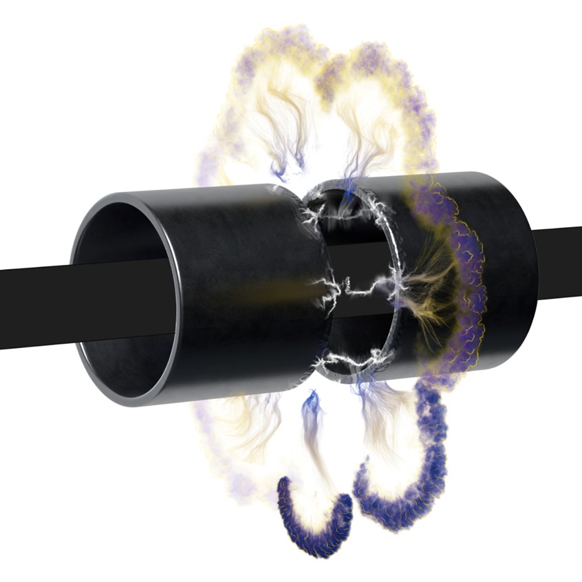 medical illustration of 3D/2D illustration presenting the function of lithotripsy device's ultrasonic wave emitter.
Illustration for marketing purposes on client's website.